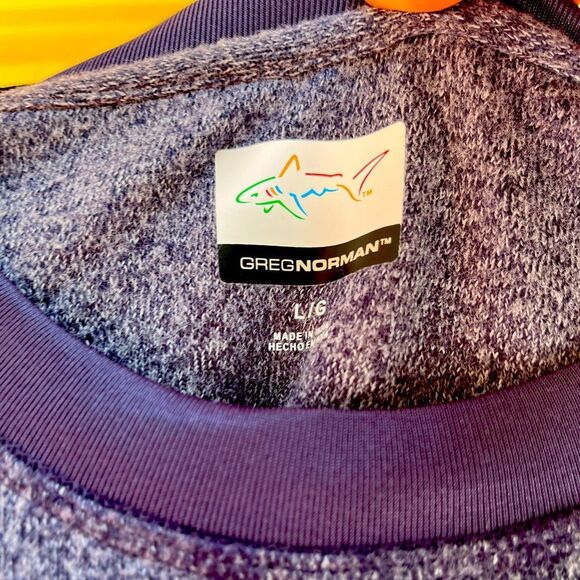 Greg Norman grey textured pattern long sleeved sweater/shirt, soft, crew neck,L - Picture 3 of 10